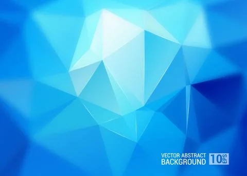 Abstract Blue Triangle Geometrical Background, Vector Illustration Illustrazione stock