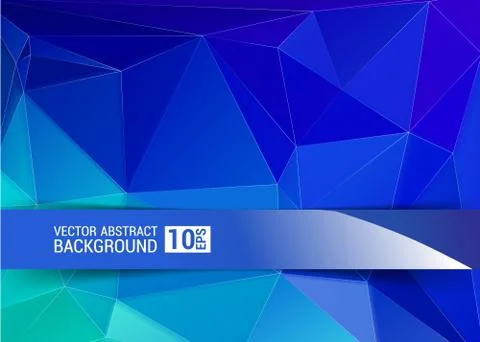 Abstract Blue Triangle Geometrical Background, Vector Illustration Stock Illustration