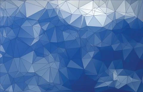 Abstract blue triangle low poly design background Stock Illustration