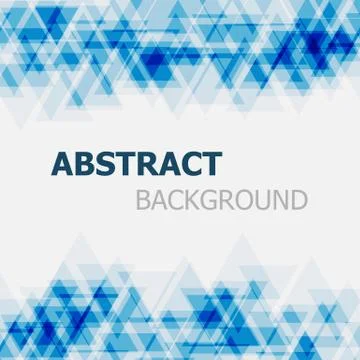 Abstract blue triangle overlapping background Stock Illustration