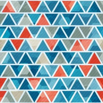 Abstract blue triangle seamless pattern Stock Illustration