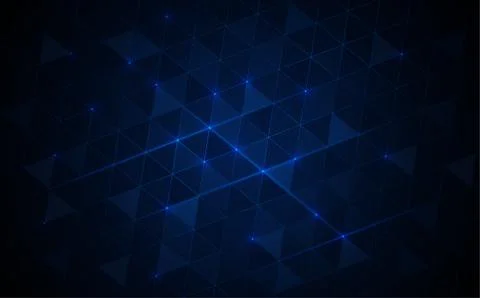 Abstract blue triangle shapes background Stock Illustration