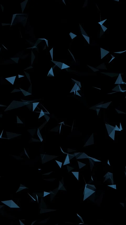 Abstract blue triangle shapes movement on black vertical background Stock Footage 345523398