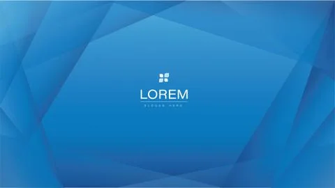 Abstract blue triangle wallpaper vector Stock Illustration