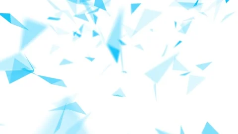 Abstract blue triangles 3d render. Computer generated polygonal contour abstract Stock Footage 231410881