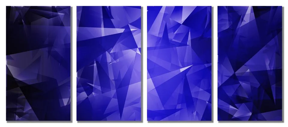 Abstract blue triangles background. Stock Illustration