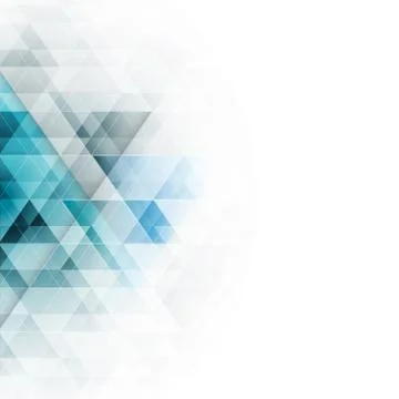 Abstract blue triangles geometric background. Vector illustration. Stock Illustration