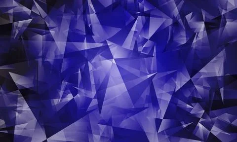 Abstract blue triangles gradient background. Stock Illustration