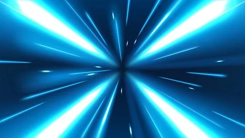 Abstract Blue Tunnel Speed Light Starburst Background Dynamic Technology Co.. Stock Illustration