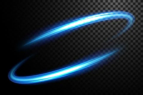 Abstract Blue Twin Light Effect Isolated on A Transparent Pattern, Vector I.. Illustrazione stock