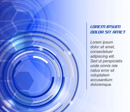 Abstract blue vector background with circular elements Stock Illustration