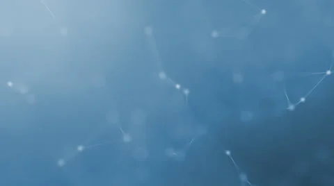 Abstract blue vector background with light lines and dots Stock Footage 66683445