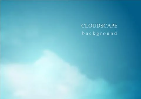 Abstract blue vector cloudscape background Stock Illustration