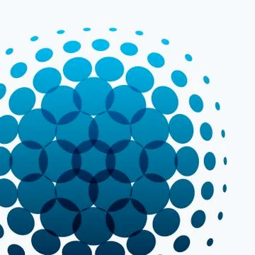 Abstract blue vector design round elements for graphic template Stock Illustration