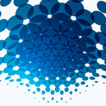 Abstract blue vector design round elements for graphic template Stock Illustration