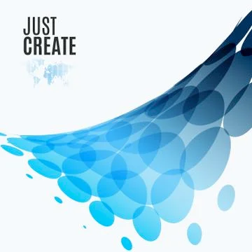 Abstract blue vector design round elements for graphic template Stock Illustration