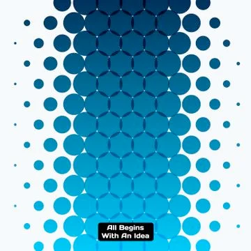 Abstract blue vector design round elements for graphic template Stock Illustration