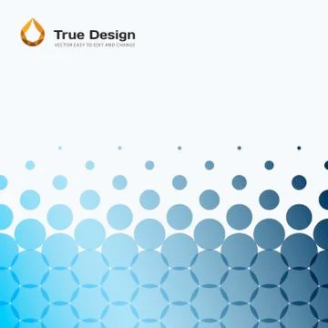 Abstract blue vector design round elements for graphic template イラスト素材