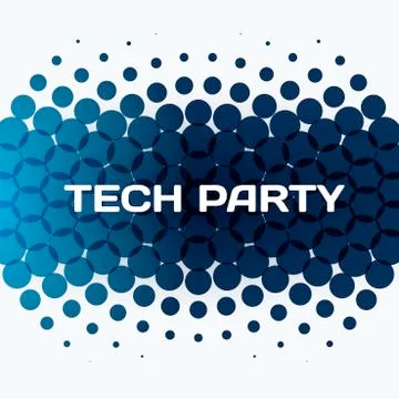 Abstract blue vector design round elements for graphic template Stock Illustration