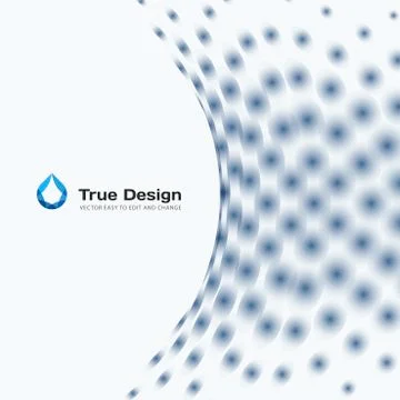 Abstract blue vector design round elements for graphic template 스톡 일러스트