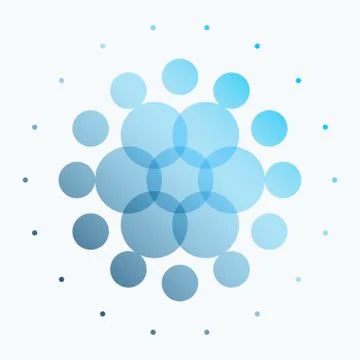 Abstract blue vector design round elements for graphic template 스톡 일러스트