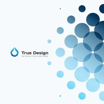 Abstract blue vector design round elements for graphic template Stockillustratie