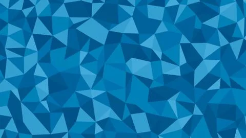 Abstract blue vector lowploly of many triangles background for use in design Stock Illustration