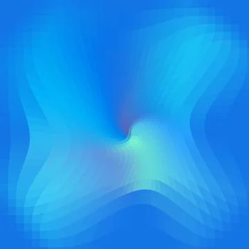 Abstract Blue Vector Swirl Background with Geometric Waves Stock Illustration