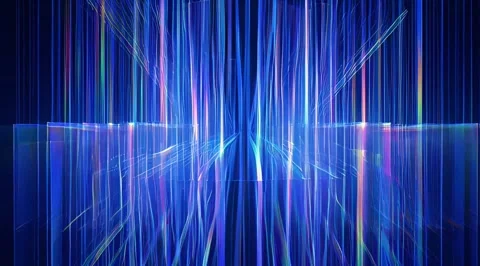 Abstract blue vertical light lines in perspective Stock Footage 331455483