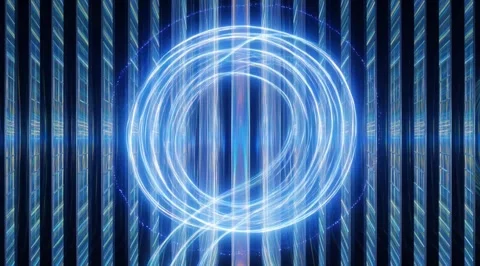 Abstract blue vertical light lines background Stock Footage 331461130