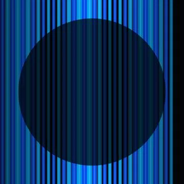 Abstract Blue Vertical Lines with Dark Circular Gradient Overlay Stock Illustration