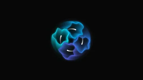 Abstract blue violet glowing digital equalizer audio spectrum loop motion g.. Stock Footage 342052032