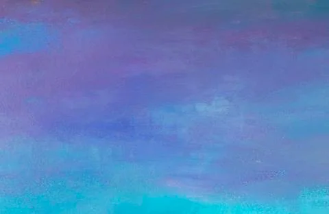 Abstract blue violet gradient sky oil painting on canvas hand drawn by the ar Illustrazione stock