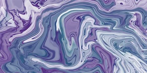 Abstract blue violet marble fluid painted background. Alcohol ink or watercolor Stock Illustration
