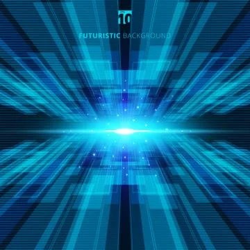 Abstract blue virtual technology concept futuristic digital background with s 스톡 일러스트
