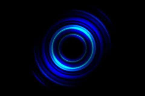 Abstract blue vortex, circle spin on black background Stock Illustration