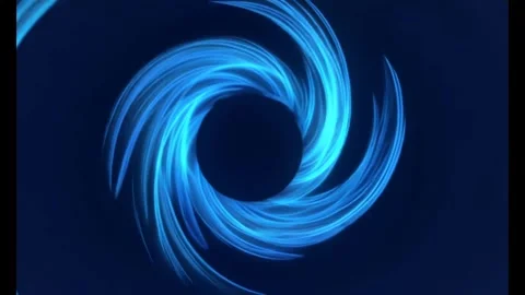 Abstract blue vortex design with swirling lines against a dark background Stock Footage 318948279