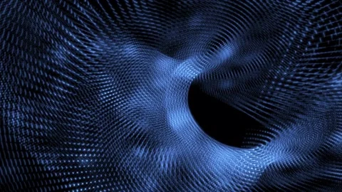 Abstract Blue Vortex: Digital Art Piece Video stock 295470994