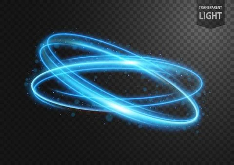 Abstract Blue Vortex of Light with Blue Sparks, on A Transparent Background.. Stock Illustration