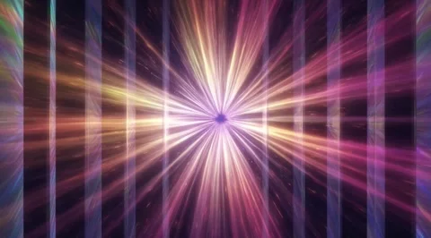 Abstract blue vortex with prismatic light bars Stock Footage 331459340