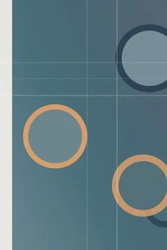 Abstract blue wall texture with overlapping geometric circles, calm modern .. 스톡 일러스트