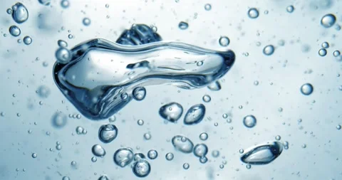 Abstract blue water bubbles background with floating air spheres. Stock Footage 343405645