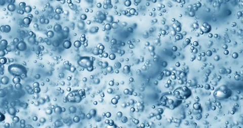 Abstract blue water bubbles background with floating air spheres. Stock Footage 345583539