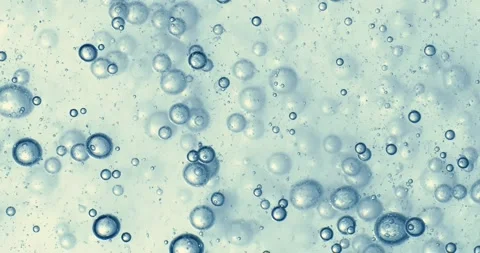 Abstract blue water bubbles background with floating air spheres. Stock Footage 345584363