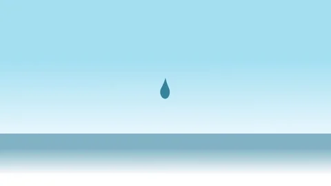 Abstract blue water drop background with clouds 스톡 동영상 342369005