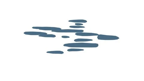 Abstract blue water splashes and drops collection liquid fluid motion Stock Illustration
