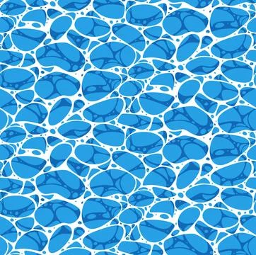 Abstract Blue Water Surface Seamless Pattern イラスト素材