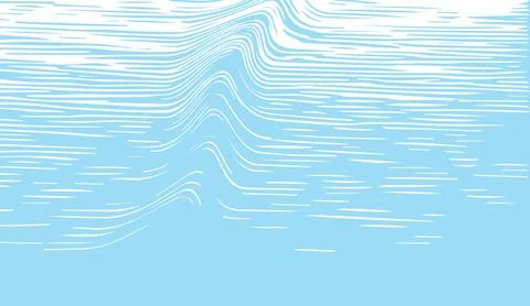 Abstract blue water texture with flowing white lines and organic wave patterns 스톡 일러스트