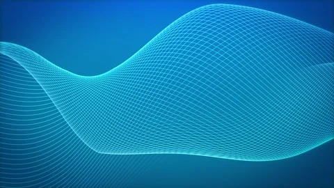 Abstract blue wave 4k motion video background Stock Footage 290826483