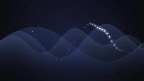 Abstract blue wave animation background loop for technology and data visual.. Stock Footage 344248565